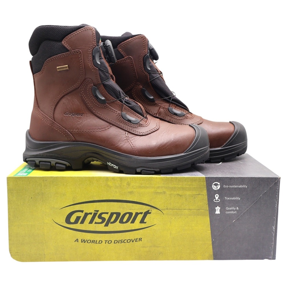 Grisport BOA Constructor Safety Boots Mens 9 Brown Waterproof Vibram 74693CD11K